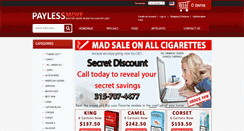 Desktop Screenshot of paylessmoke.com