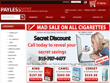 Tablet Screenshot of paylessmoke.com